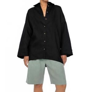 NEW DĀL THE LABEL essential oversized shirt in black